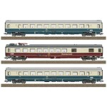 Roco 74030 3dílná sada průběžných vozů ICE 1 Redesign 2005 značky DB-AG Třída 1, třída Avmz 801.0, třída 2, třída Bvmz 8