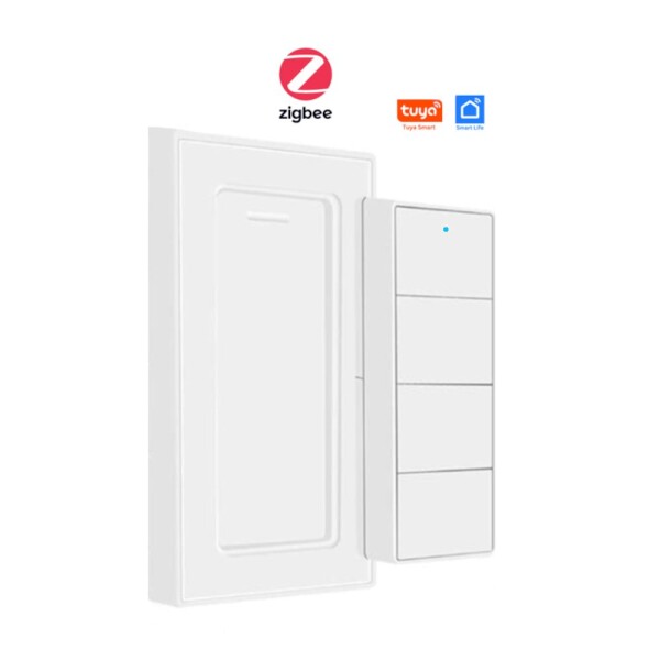 Chytré 4 kanálové tlačítko ZEMISMART ZigBee Bezdrátové