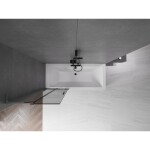 MEXEN/S - Velar L dvoukřídlá posuvná vanová zástěna 70 x 150, grafit, grafit kartáčovaná 896-070-003-41-66