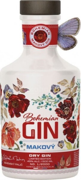 Bohemian Gin Makový 45% 0,5 l LE (holá láhev)