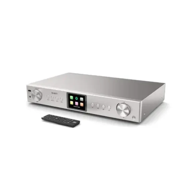 Majority Fitzwilliam 2 stříbrná / Digitální tuner DVB-T2 / DAB+ / Bluetooth / USB / FM / Internet (MajoFitz2S)