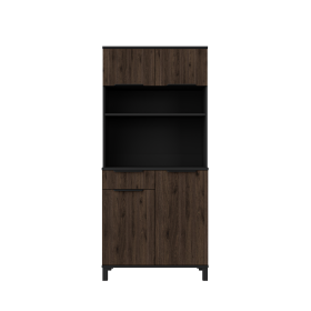 Buffet Monza 80 Barva korpusu: Černá, Barva dvířek: Ořech okapi