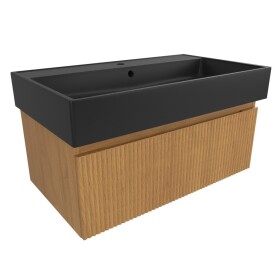 Koupelnová skříňka s umyvadlem SAT Evolution 78x30x44,5 cm dub medový mat SATEVO80DMU2B SATEVO80DMU2B
