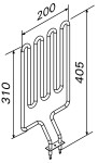Topné těleso, spirála pro saunová kamna D36, 1800W/230V CZSN-160L
