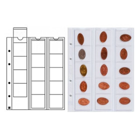 Listy Optima na 15 mincí do 42mm 5ks