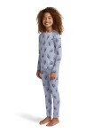 Dětské merino spodky ICEBREAKER Kids Merino 200 Oasis Leggings Bear Tour AOP, Zinc Blue/Aop velikost: 12
