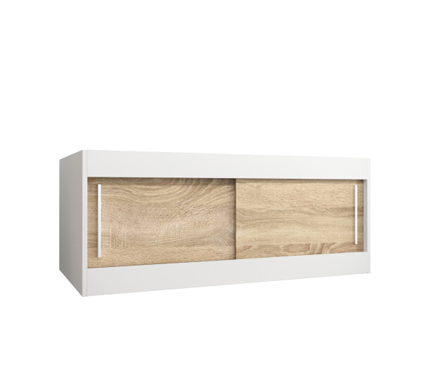 Nástavec na skříň Abi Barva korpusu: Bílá, Rozměry: 120 cm, Dveře: Dub sonoma