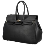 Luxusní dámská kožená kabelka do ruky Annalena, černá