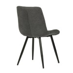 Židle jídelní, šedá látka, nohy černá kov