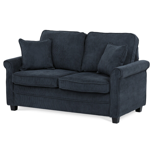 Dvoumístná pohovka, modrá, manšestrová látka, ASB-4170 BLUE2