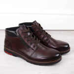 Kožené pohodlné zateplené boty Rieker M RKR625 brown 40