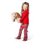 Hobby horse Gracia, béžová klisna na tyči, provázková hříva