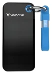Verbatim Pocket SSD 512GB černá/modrá / Externí SSD / USB-C 3.2 Gen 2 / R: 1000 MB/s / W: 1000 MB/s (32283)