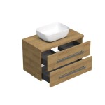 Koupelnová skříňka s krycí deskou SAT Cube Way 80x47,5x46 cm dub Hickory CUBE46803DH45 CUBE46803DH45