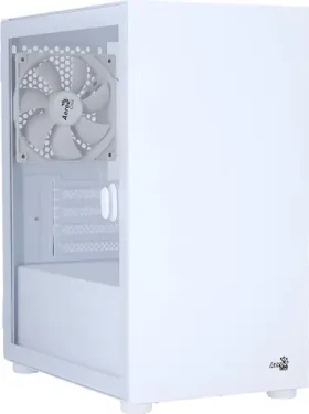 Aerocool CS-111-G-WT-v1 bílá / PC skříň / Mini Tower / Micro-ATX / Mini-ITX / tvrzené sklo / bez zdroje (ACCS-PC19013.21)