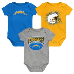 Outerstuff Dětské body Los Angeles Chargers NFL Game On Creeper Baby Bodysuit Set (3 ks)