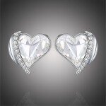 Náušnice Swarovski Elements Amorita, Bílá/čirá