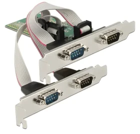 Delock PCI Express karta 4x sériový RS-232 / Řadič / PCIe x1 / ASIX AX99100 / 921,6 kbps (89557)