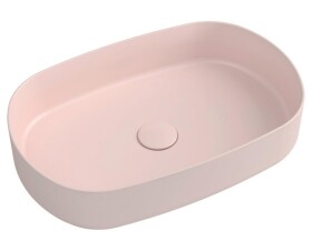 ISVEA - INFINITY OVAL keramické umyvadlo na desku, 55x36cm, růžová Salmon 10NF65055-2S