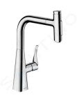 HANSGROHE - M71 Dřezová baterie Metris Select s výsuvnou sprškou, chrom 73822000