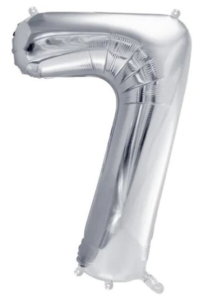 Balónek fóliový narozeniny číslo 7 stříbrný 72 cm Balónek fóliový narozeniny číslo 7 stříbrný 72 cm