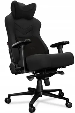 Yumisu 2053 Material černá / Herní židle / látka / nastavitelná / pojízdná kolečka / nosnost 150 kg (Y-2053-BB-M)