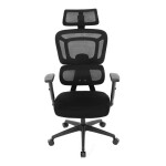 Kancelářská židle, černá síťovina, posuvný opěrák, plastový kříž, kolečka na tvrdé povrchy