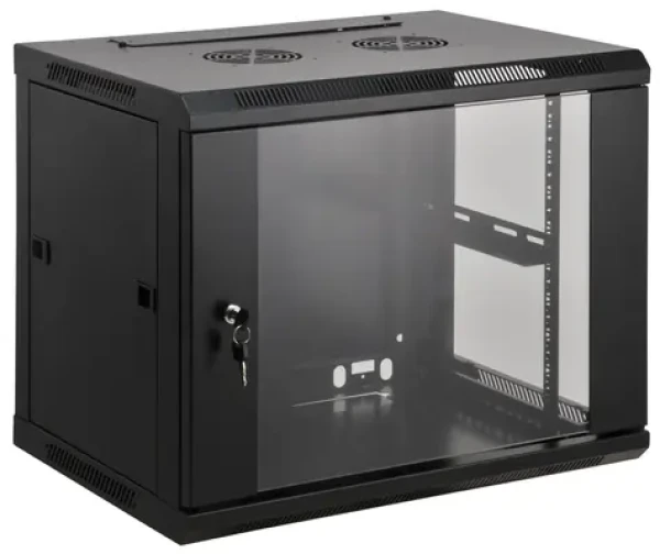 Intellinet 20U 600x600 mm černý / Nástěnný rozvaděč / 19" / prosklené dveře / nosnost 60 kg (712057)