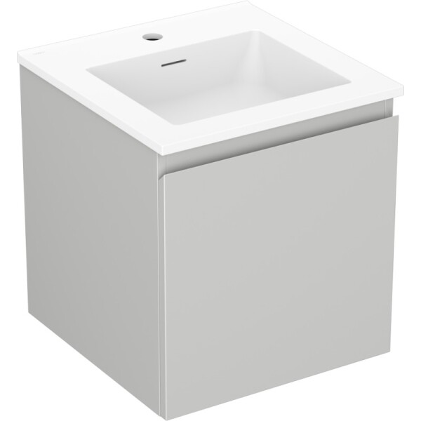 MEXEN/S - Orio koupelnová skříňka 45 cm s umyvadlem Otis, 1 šuplík, šedá mat/bílá mat 91A10-04547-1-BF62-W18M01