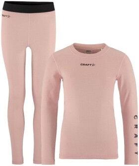 Běžecký set CRAFT CORE Warm Baselayer Junior růžová Velikost textilu: