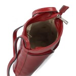 Luxusní dámská kožená crossbody kabelka Violiana, červená