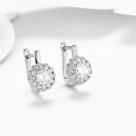 Náušnice Swarovski Elements Doria, Stříbrná