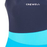 Dámské jednodílné plavky Lola Model 02 Tmavě modrá modrou Crowell Tmavě modrá-světle modrá 34