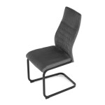Židle jídelní, šedá látka, černý kov