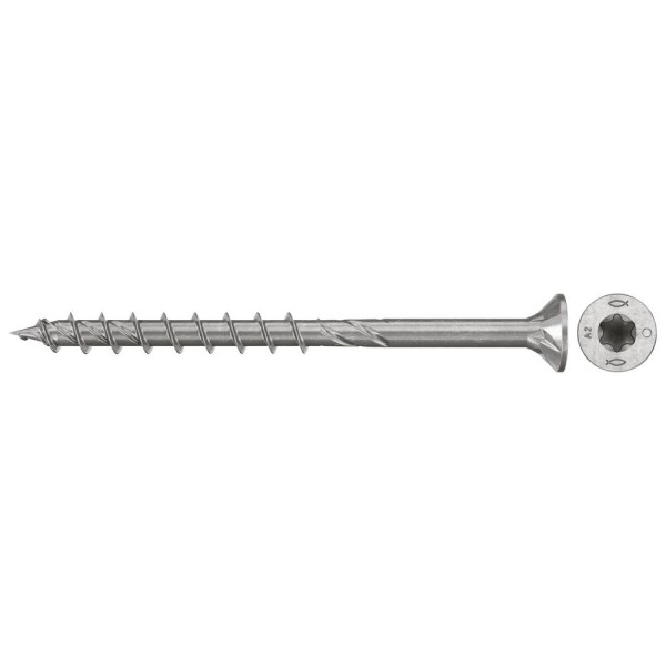 Fischer 574092 šrouby do dřevotřísky 6 mm 80 mm TX Nerezová ocel 100 ks
