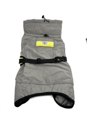 BullFit zimní bunda pro psa Barva: Šedá, Délka zad (cm): 53, Obvod hrudníku: 68 - 84 cm