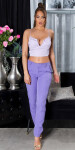 Sexy top Koucla Musthave Crop Top s volánkem lilac Einheitsgroesse