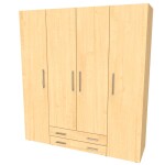 Nábytek Mikulík Skříň RIO 160-180 ROZMĚR: (š/v/h) 180 x 200 x 52 cm