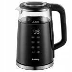 Huslog Rychlovarná konvice s displejem černá / 2200W / 1.7 L / teplota 70 - 100 °C / plast a sklo (KAT00122)