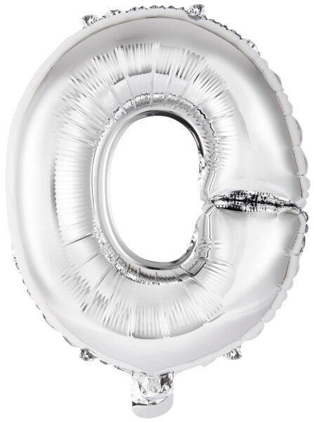 Písmeno O stříbrný balónek 40 cm