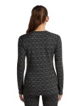 ICEBREAKER Wmns Merino 260 Tech Vertex LS Crewe AlpGeo, Black/Snow/J (vzorek) velikost: S