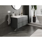 MEXEN/S - Orio koupelnová skříňka 90 cm s umyvadlem Otis, 2 zásuvky, grafit mat/bílá mat 91A10-09047-2-BFF66-W18M01