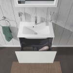 DURAVIT - L-Cube Umyvadlová skříňka Compact, 40x62x39 cm, 1 zásuvka, lesklá bílá LC615602222