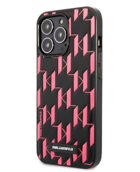 Pouzdro Karl Lagerfeld Monogram Plaque iPhone 13 Pro růžové