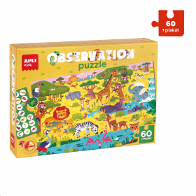 APLI edukační puzzle - Savana, 60 ks, 4+