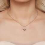 Stříbrný náhrdelník Dětské nožičky - stříbro 925/1000, srdce, Stříbrná 39 cm + 5 cm (prodloužení)