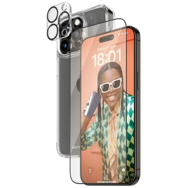 PanzerGlass Bundle 3v1 Apple iPhone 15 Pro Max (PG sklo + HardCase D3O + Camera) (B1175+2812)