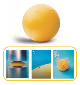 Androni Sportovní míč RESISTANT - průměr 20 cm, žlutý