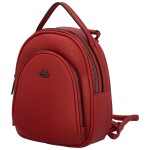 Stylový dámský koženkový kabelko-batůžek Fanett, červený