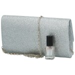 Módní dámská plesová kabelka Moon Rozalia, stříbrná